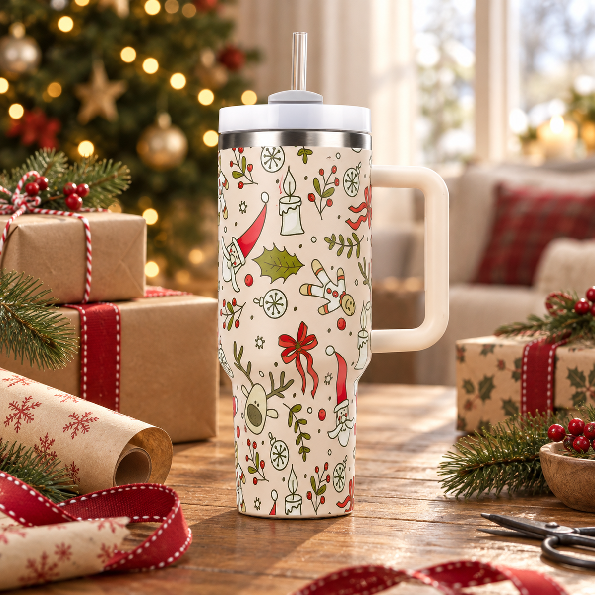 Ready Tree™ — 40oz Christmas Thermo Drink Cup