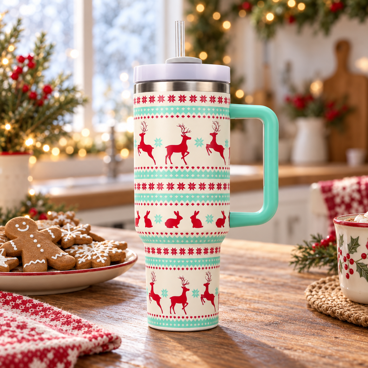 Ready Tree™ — 40oz Christmas Thermo Drink Cup
