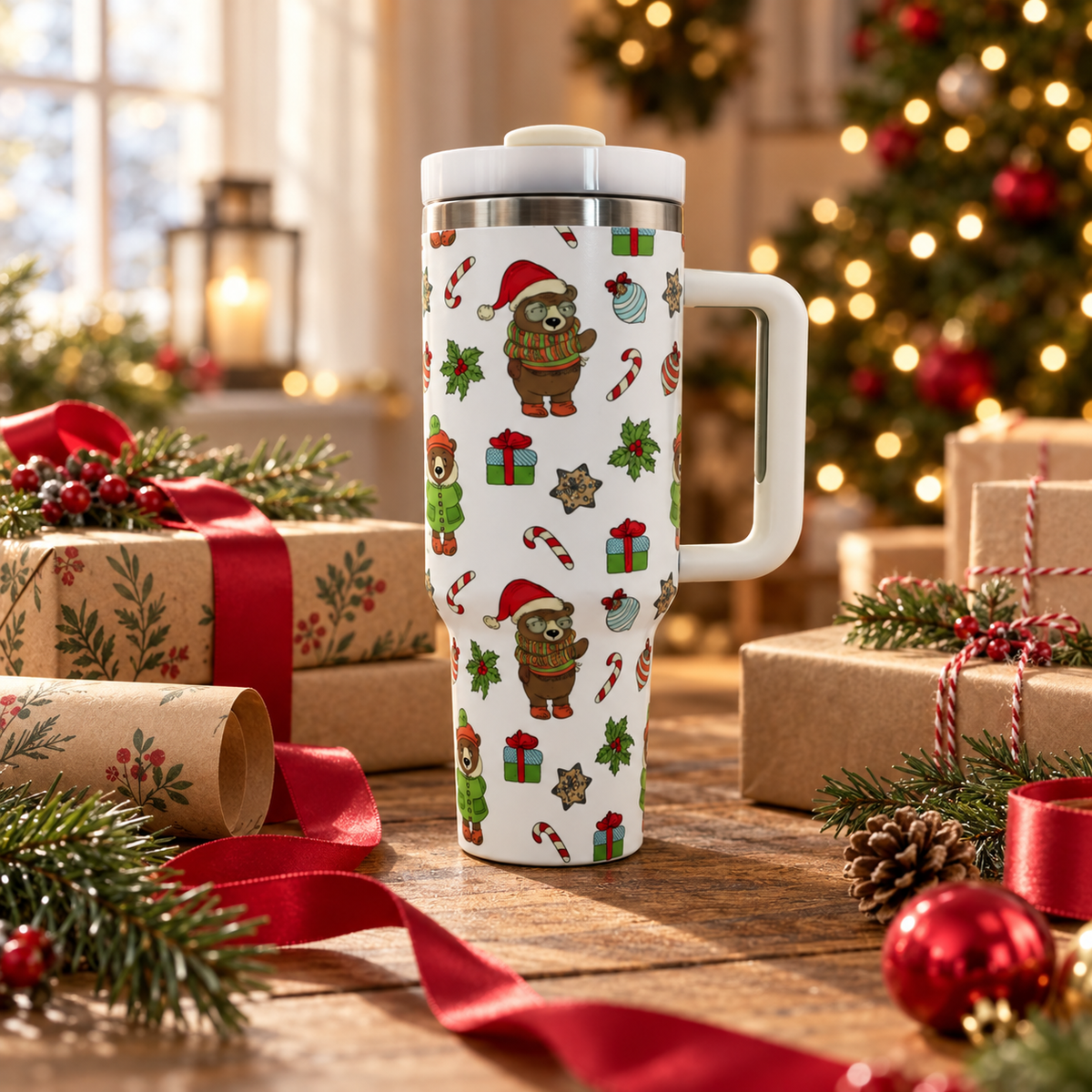 Ready Tree™ — 40oz Christmas Thermo Drink Cup