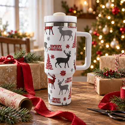 Ready Tree™ — 40oz Christmas Thermo Drink Cup