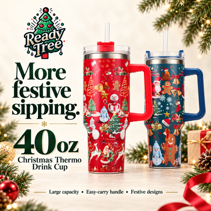 Ready Tree™ — 40oz Christmas Thermo Drink Cup