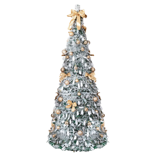🎄 Silver & Gold Ready Tree (7Ft) 🎄